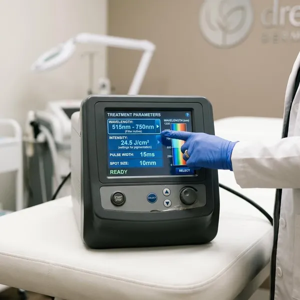 What is the IPL hair removal wavelength range?