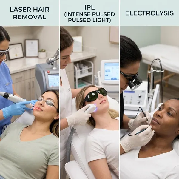 Laser vs IPL vs electrolysis